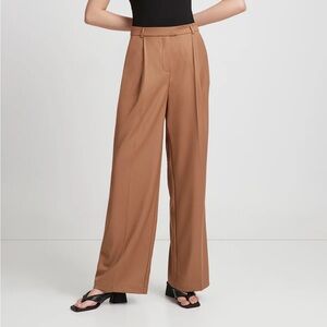 Women's Tan Wide-Leg Pants